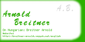 arnold breitner business card